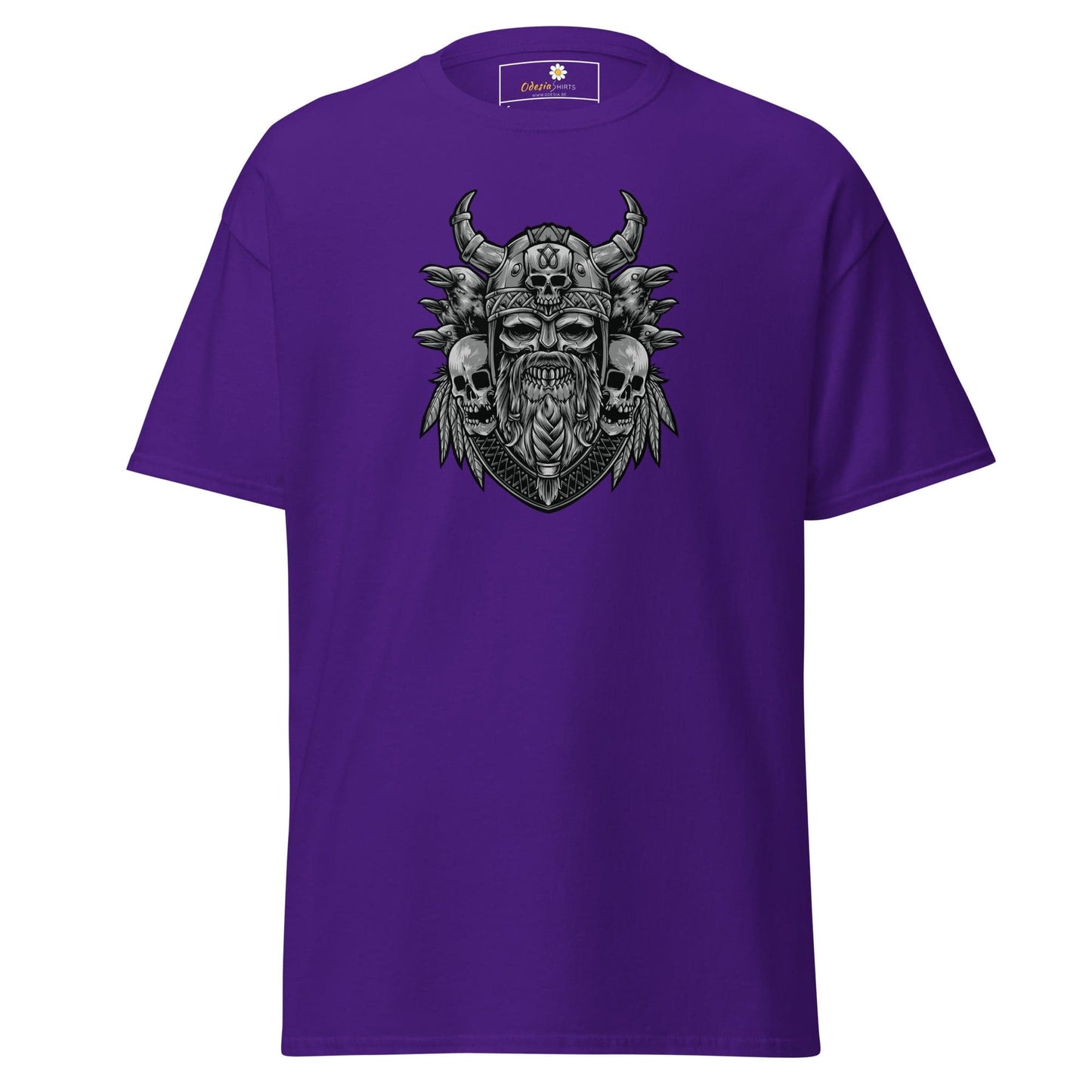 Unisex classic t-shirt - MYSTIC SKULL VIKING - REGULAR - Purple / S
