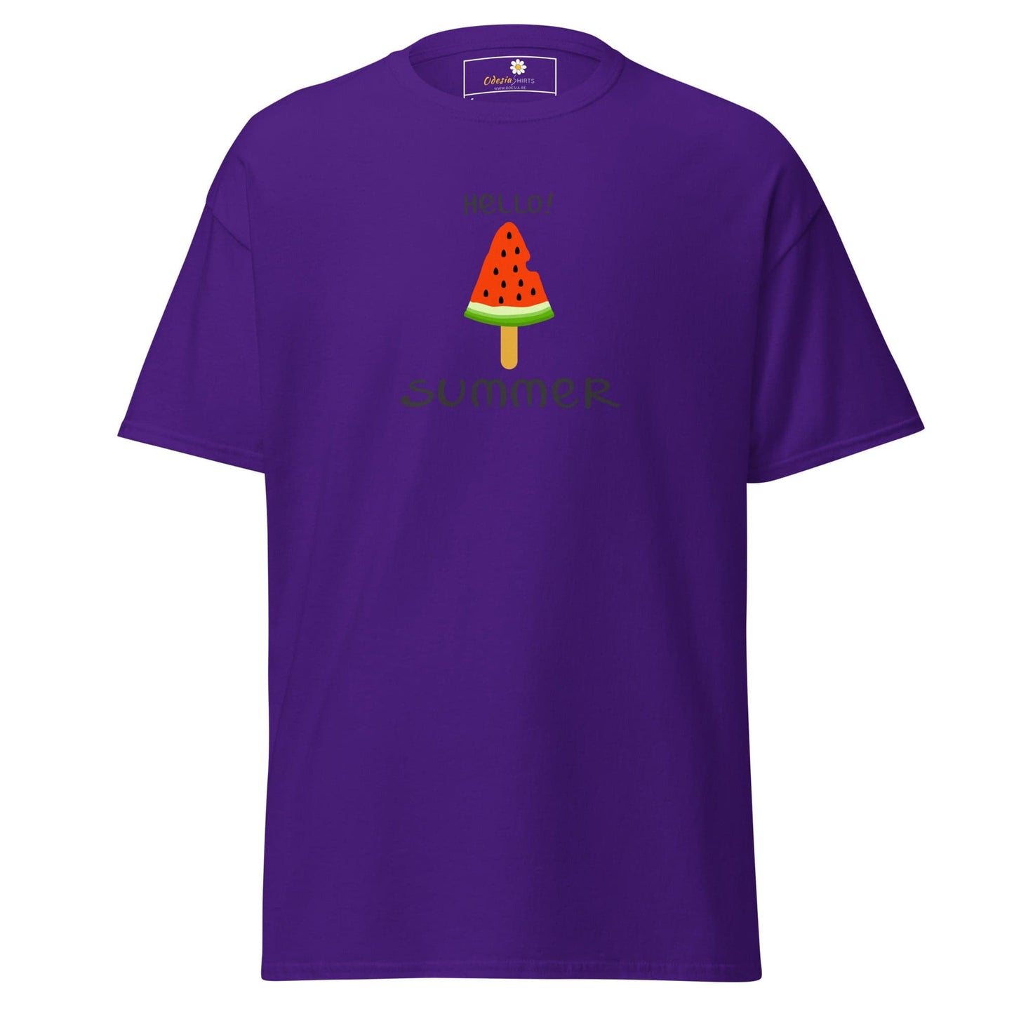 Unisex classic t-shirt - SUMMER HELLO SUMMER ICE - REGULAR - Purple / S