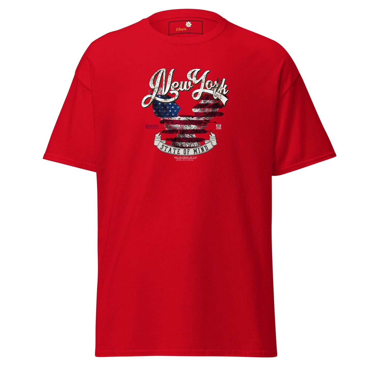 Unisex classic t-shirt - COUNTRY NEW YORK STATE OF MIND - REGULAR - Red / S