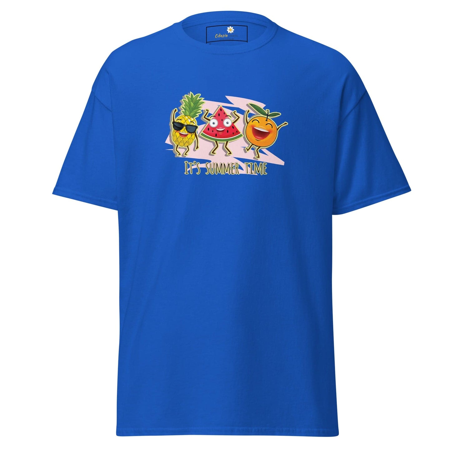 Unisex classic t-shirt - ORGANIC FRUIT SMILING - REGULAR - Royal / S