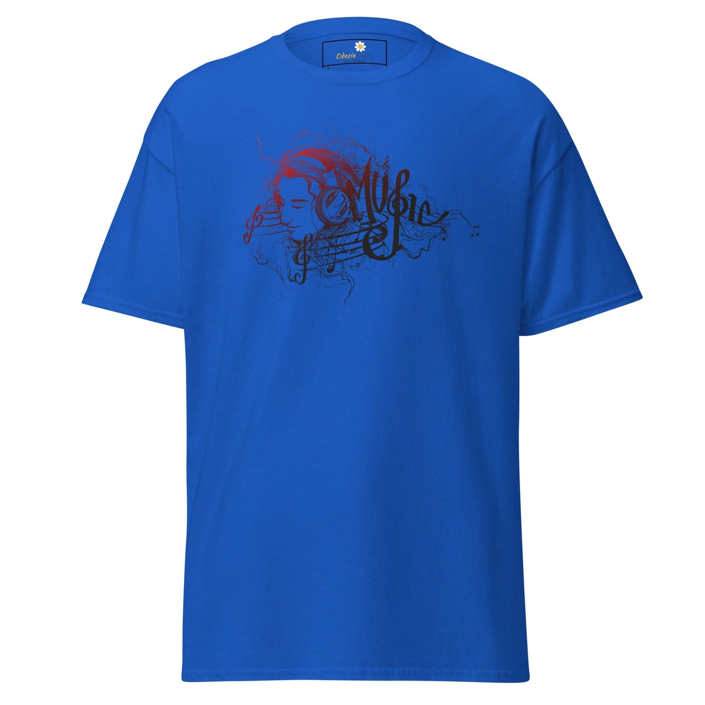 Unisex classic t-shirt - MUSIC GIRL HEADPHONE - REGULAR - Royal / S