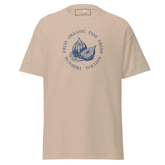Beige T-shirt with fig graphic from T-shirt Design Tee for Man and Woman sizes S to XL
