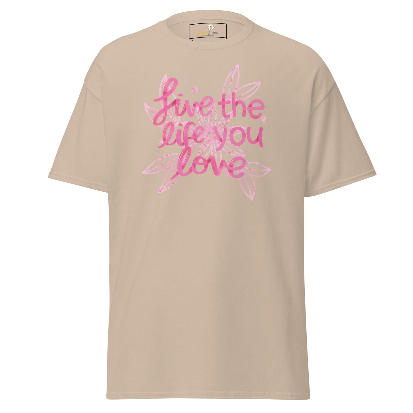 Unisex classic t-shirt - POSITIVE LIFE YOUR LIFE - REGULAR - Sand / S