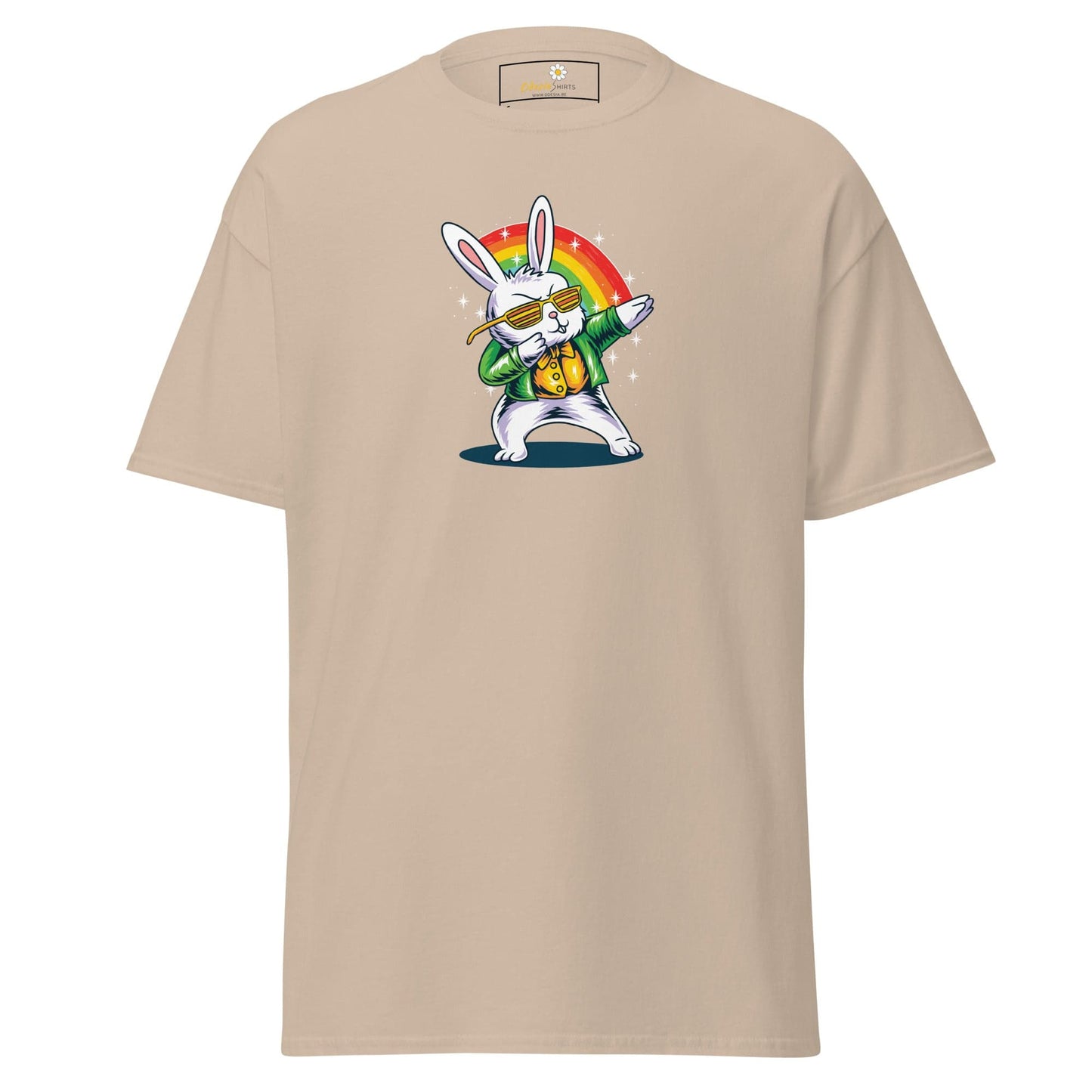 Unisex classic t-shirt - FUN DANCING RABBIT - REGULAR - Sand / S