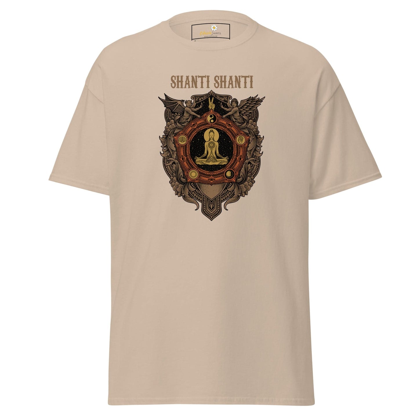 Unisex classic t-shirt - SPIRITUAL SHANTI SHANTI - REGULAR - Sand / S