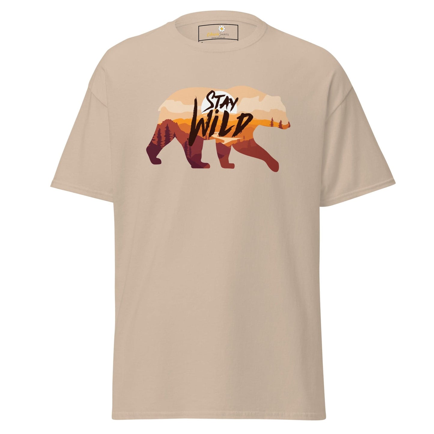 Unisex classic t-shirt - ADVENTURE WILD LIFE STAY WILD - REGULAR - Sand / S