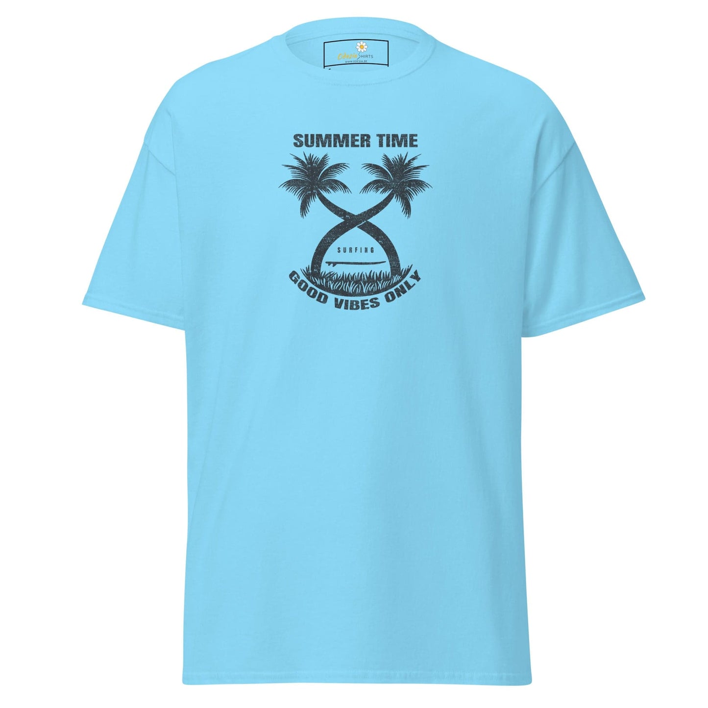 Unisex classic t-shirt - SUMMER PARADISE TREES - REGULAR - Sky / S