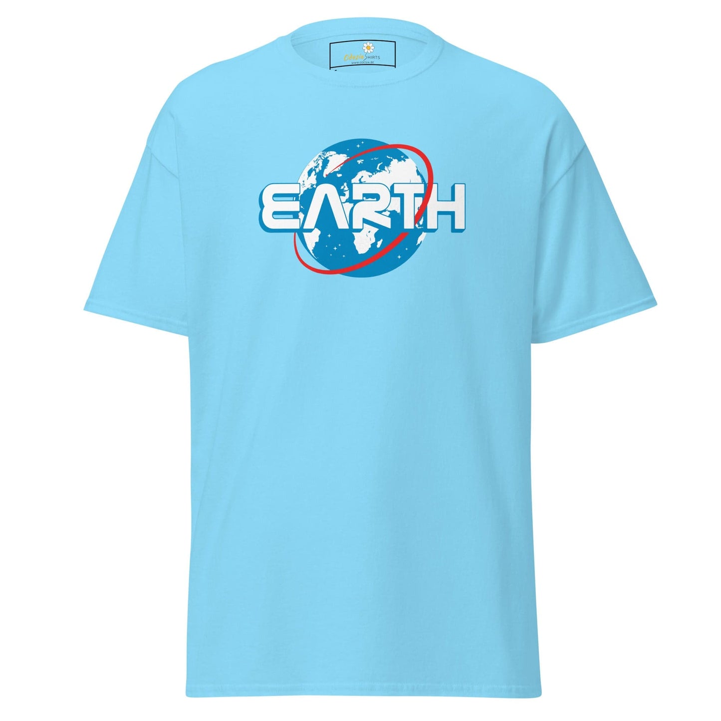 Unisex classic t-shirt - SPACE ASTRONAUT EARTH - REGULAR - Sky / S