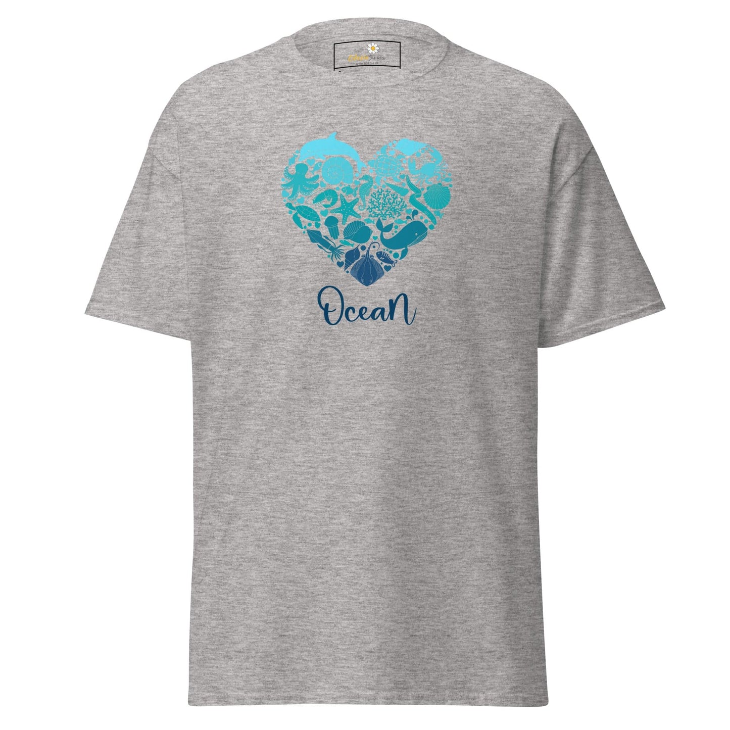 Unisex classic t-shirt - FANTASY SEALIFE HEART OCEAN - REGULAR - Sport Grey / S