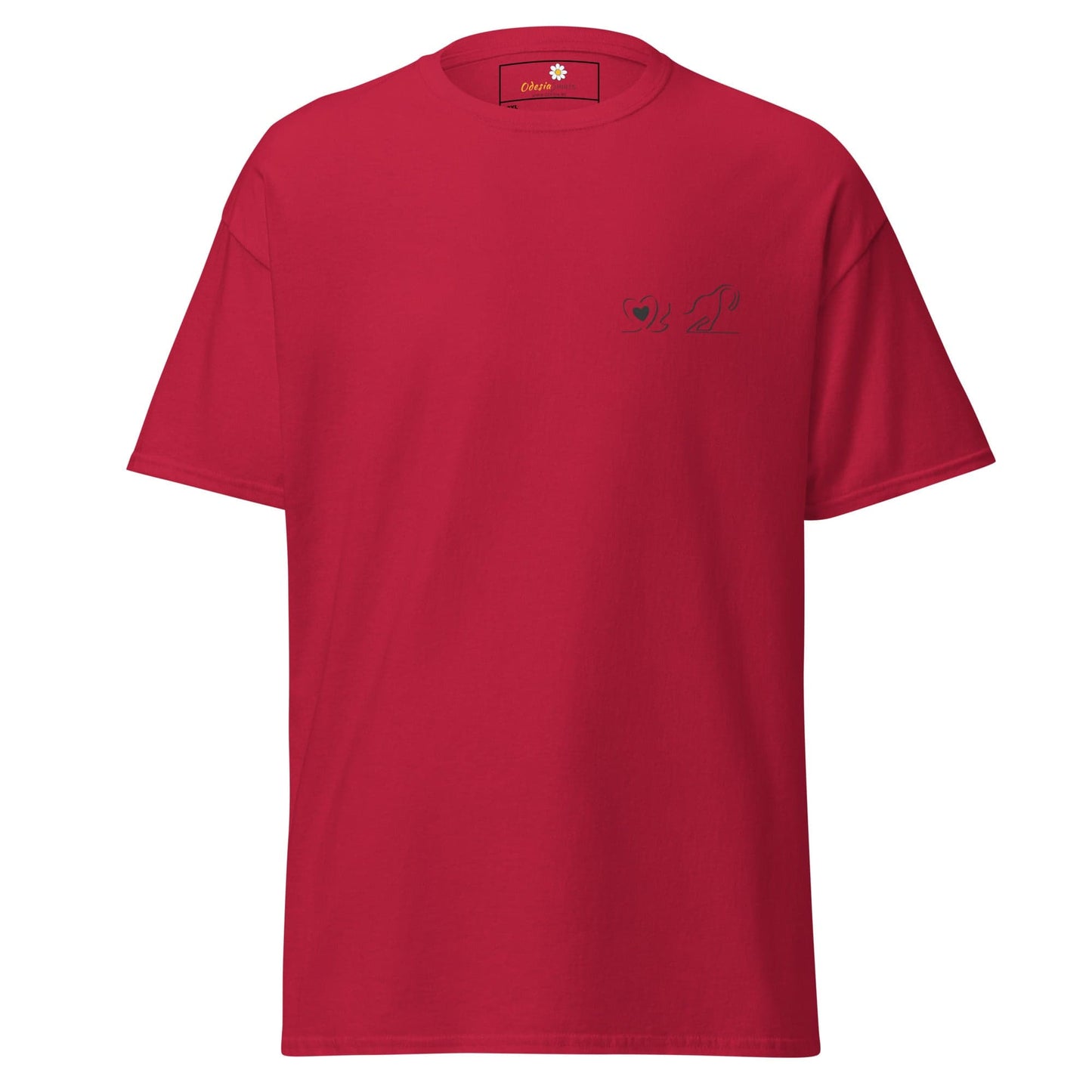 Red short-sleeve T-shirt from T-SHIRT DESIGN TEE for Men and Women in 2XL to 5XL sizes